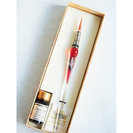 Silberblatt-Glasstift mit Glasfeder