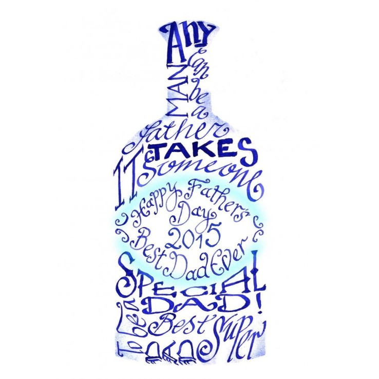 Bästa pappas fars dagkort av Calligraphy Arts