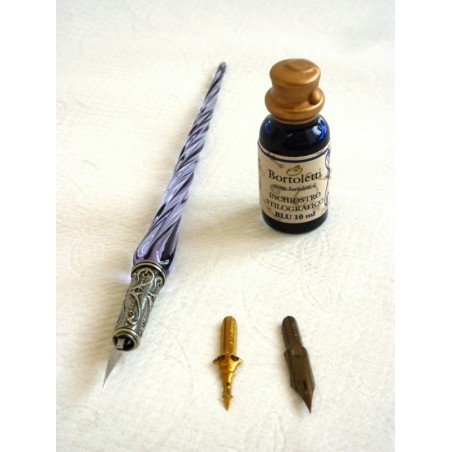 Glas Kalligraphie Stift und Tinte - verdrehten glas