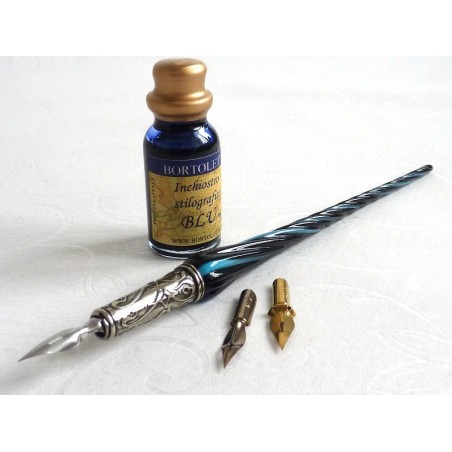 Cristal pluma de caligrafía y tinta - vidrio trenzado