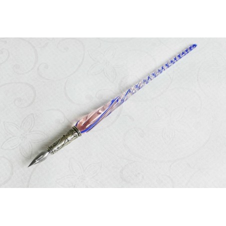 Glas kalligrafie pen en inkt - gedraaide glas