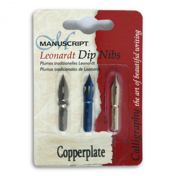 Un ensemble de Copperplate pointes de stylo
