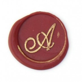 Cursieve bronzen initialen