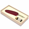 Bortoletti Classico burgundy fjäder quill penna och bläck set83
