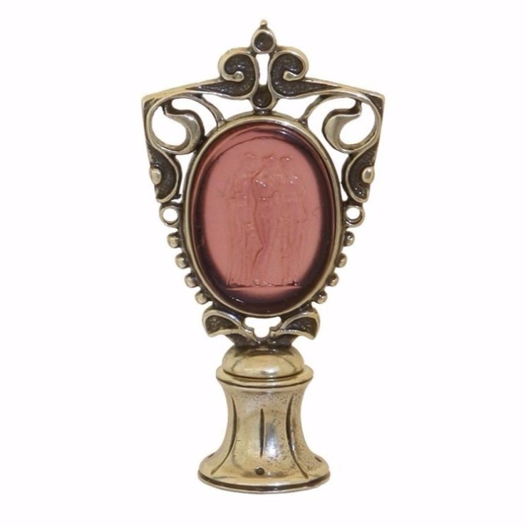 Amethyst tre Graces Murano Glass Wax Seal by Bortoletti