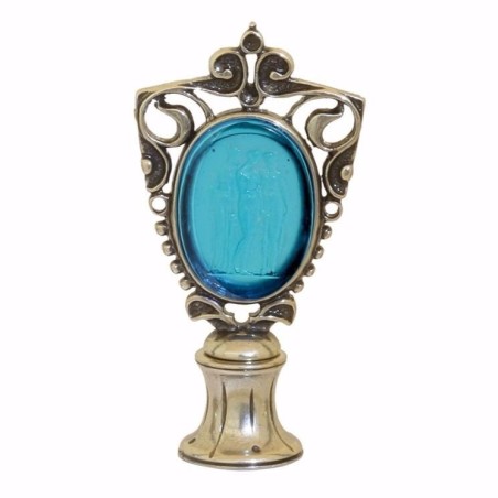 Aquamarine Three Graces Murano Glass Wax Seal by Bortoletti