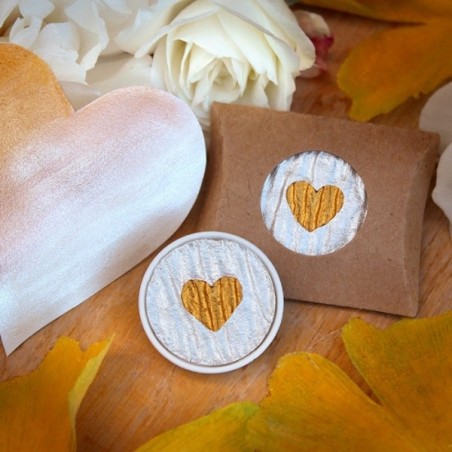 Corazón de Oro - Coliro Relleno de perlas