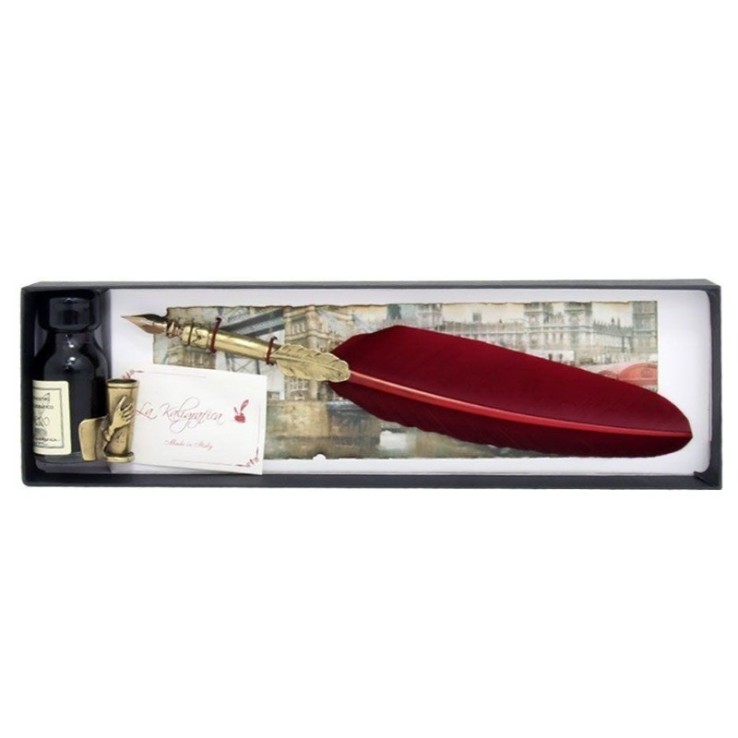 Cannette de plume Bourgogne, support et encre Cannette de plume Bourgogne, support et encre