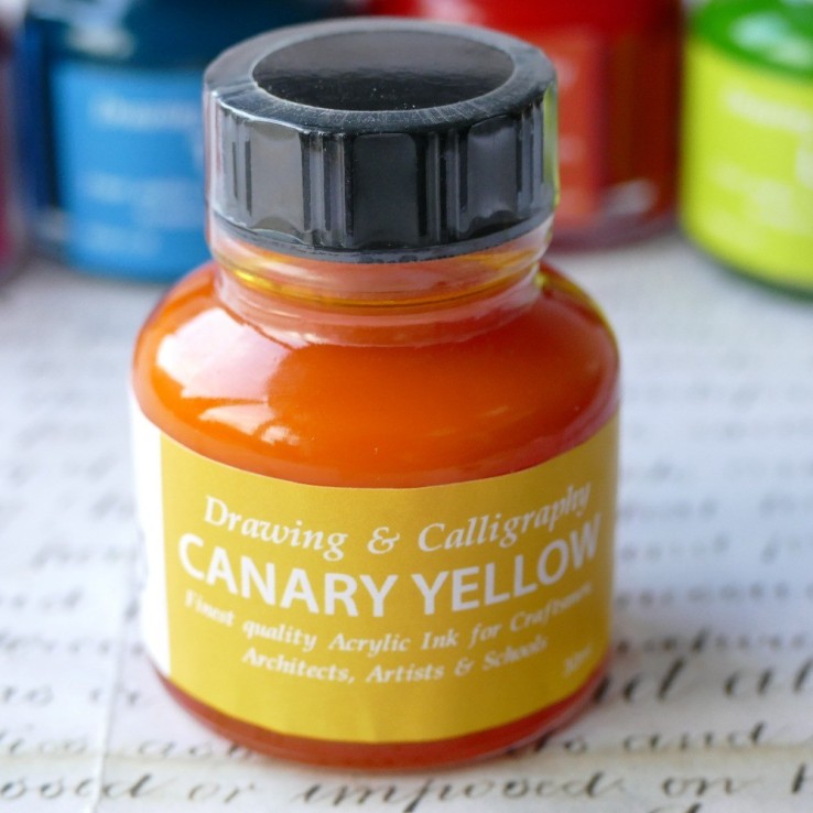 Encre acrylique Jaune canari Encre acrylique Jaune canari
