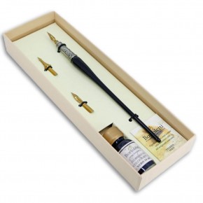 Bortoletti Entwined Glass Murano Glass Dipping Pen With Glass or Metal Nib  - The Well-Appointed Desk