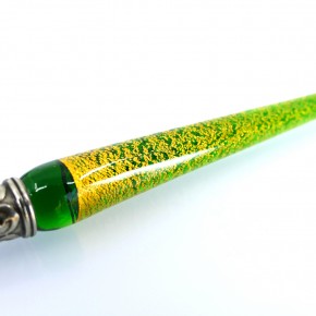 Glass Pen, blotter, inkwell & pen rest