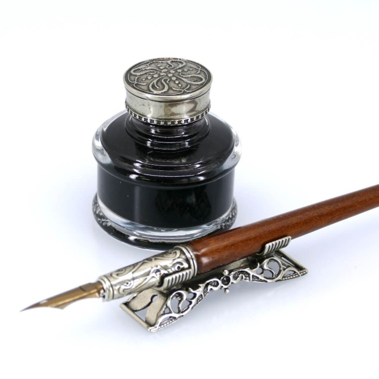 Houten kalligrafie schrijfset Houten kalligrafie schrijfset