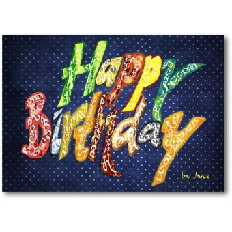 Buon compleanno General Card (Dark) di Calligraphy Arts