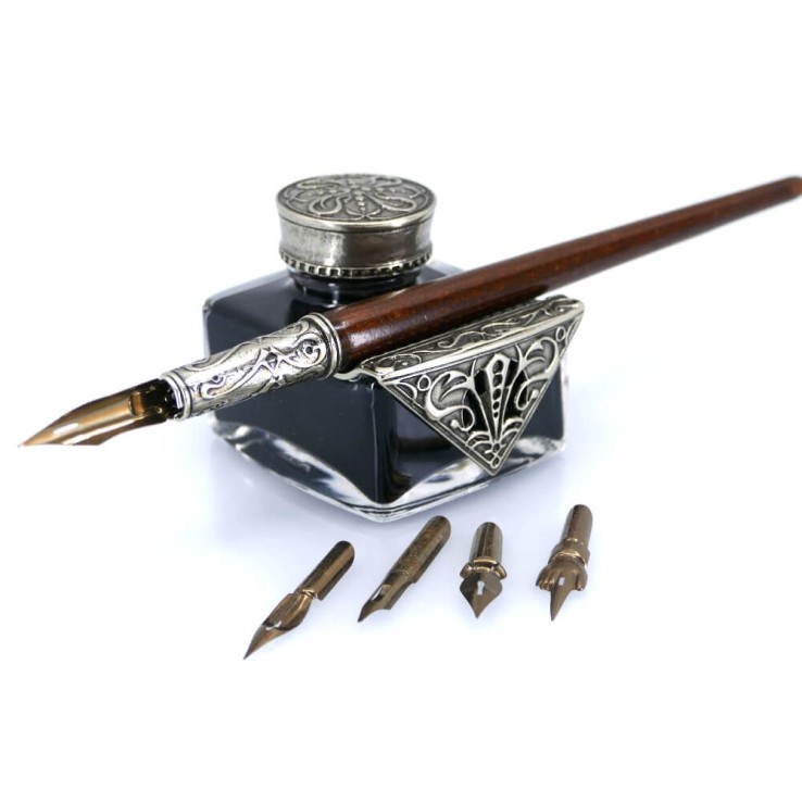 Ensemble de bureau de calligraphie en bois - Tiziano Ensemble de bureau de calligraphie en bois - Tiziano