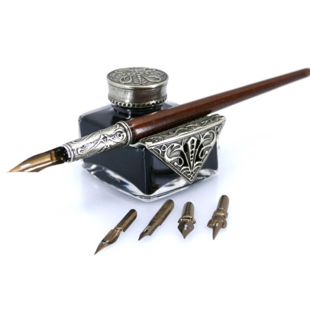 Ensemble de bureau de calligraphie en bois - Tiziano