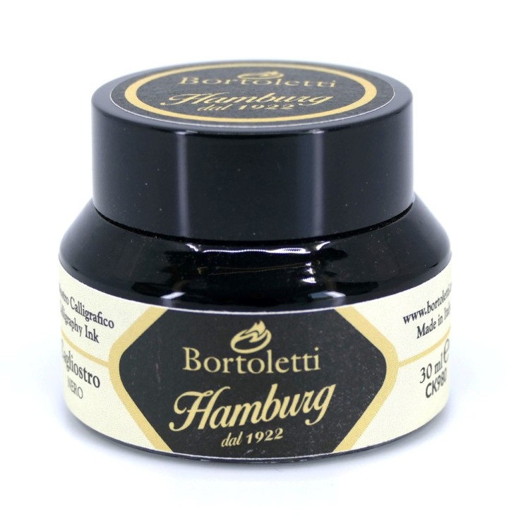 Bortoletti Black CagliosTro Kalligraphie-Tinte 30ml-Flasche