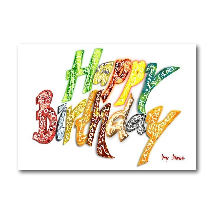 Glædelig fødselsdag General Light Card by Calligraphy Arts