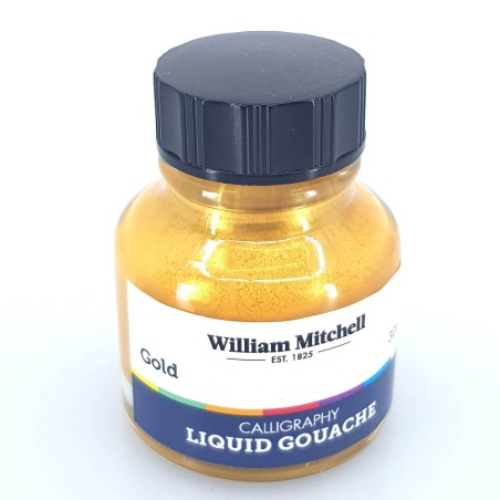 William Mitchell Flydende Gouache Gold 30ml Flaske