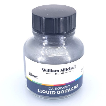 Flüssige Gouache 30ml - silber