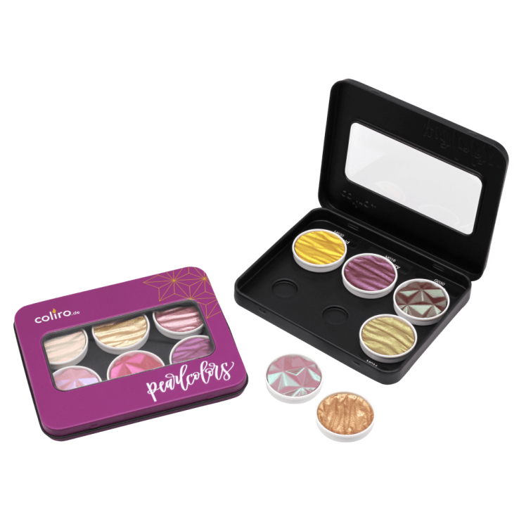 Purple Palette Box for 6 Coliro Pearlcolors Purple Palette Box for 6 Coliro Pearlcolors