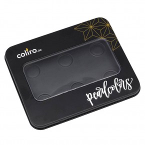 Metal box for 6 pearl colours - black