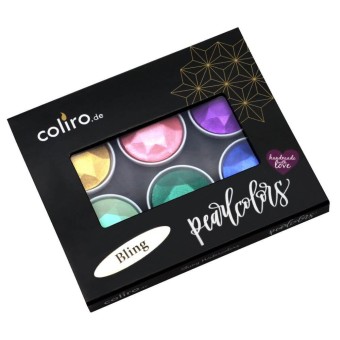 Coliro "Bling" Pearlcolor set en caja de metal