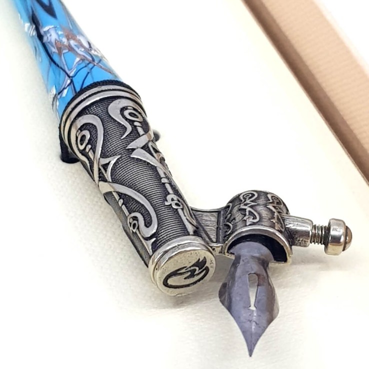 Sned kalligrafi penna - glas bladsilver Sned kalligrafi penna - glas bladsilver