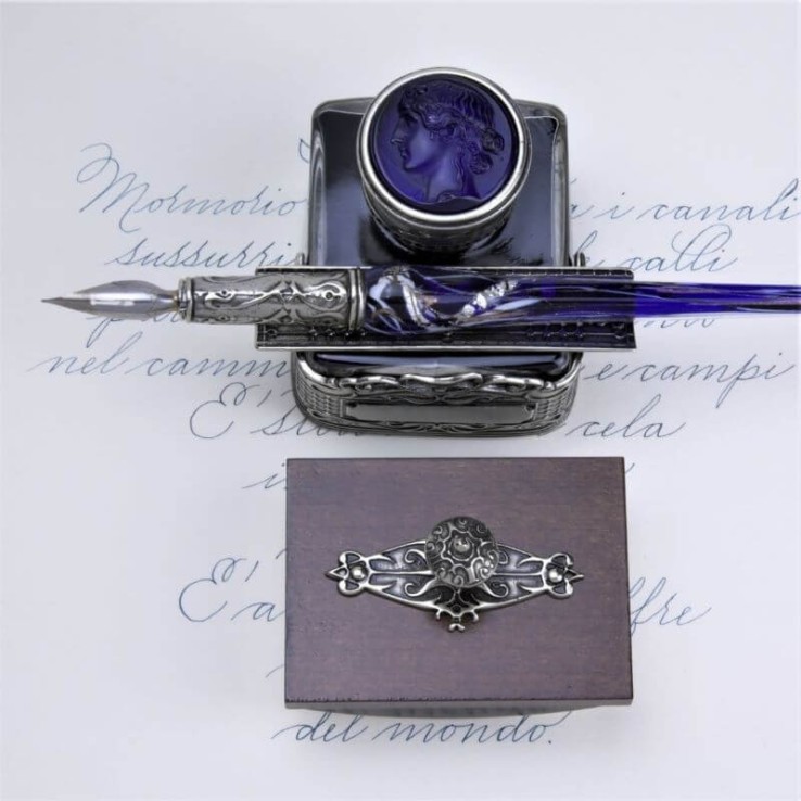 Glas Kalligraphie Stift Schreibtisch Set - Priuli Glas Kalligraphie Stift Schreibtisch Set - Priuli