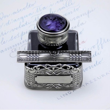 Glazen kalligrafiepen bureauset - Priuli