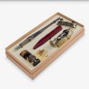Sort Leopardi Murano Glass Pen og Wax Seal Set by Bortoletti