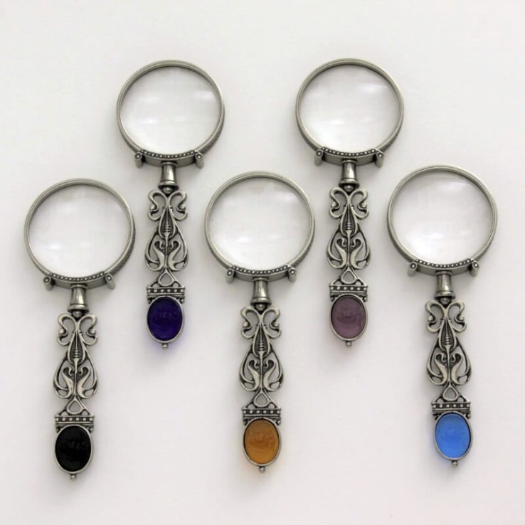 Bortoletti Dandalo magnifying glass with optical glass and cameo