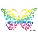 Regenbogen-Schmetterlings-Karte