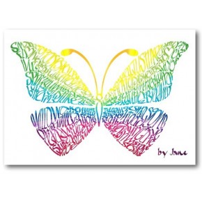 Regnbåge fjärilskort