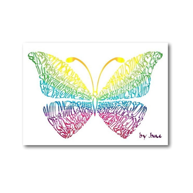 Rainbow Butterfly Card Rainbow Butterfly Card