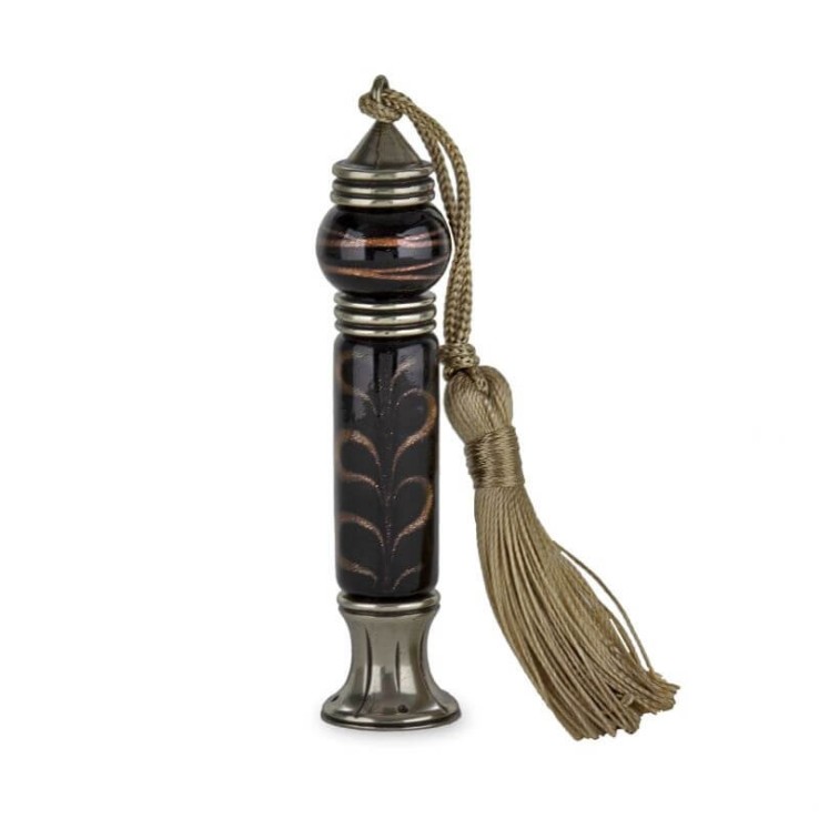 Sello de cera de cristal de Milani Milani negro por Bortoletti