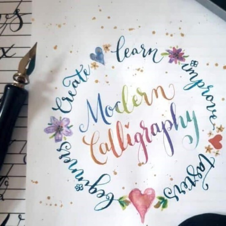 Classi di calligrafia serale online di 4 settimane - ottobre
