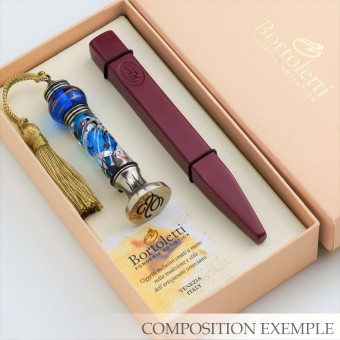 Black Martini Murano Glas Wachssiegel von Bortoletti 2