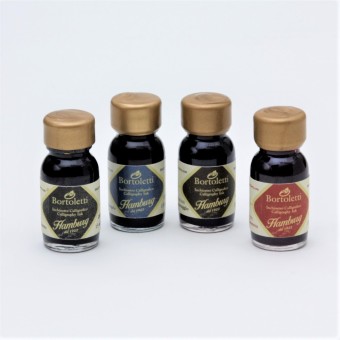 Bortoletti dip pen ink available in black blue red and brown