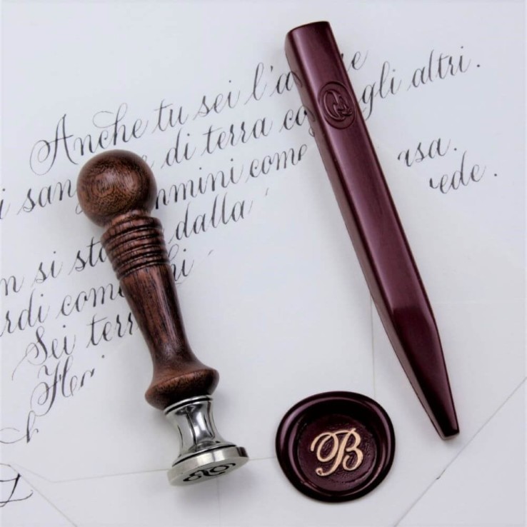 Wooden wax seal stamp - Monaco Wooden wax seal stamp - Monaco