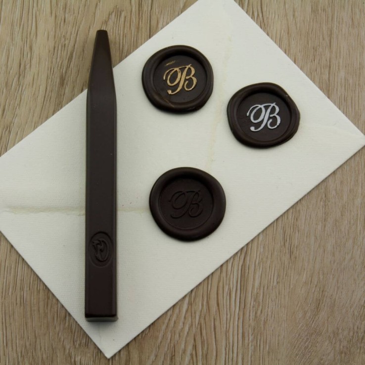 Forest Green Wax Seal Impression på Invitation Konvolut