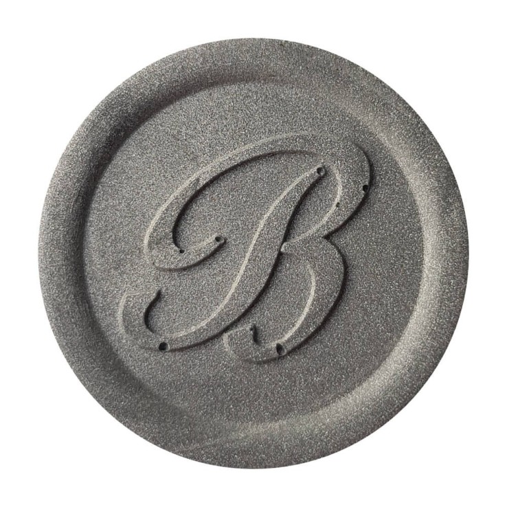 Elegant silver wax seal created with Bortoletti sealing wax