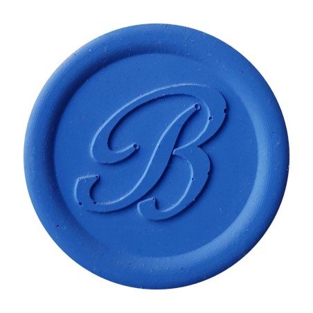 Elegante sello de cera azul claro creado con Bortoletti cera de sellado
