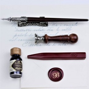 Penna e sigillo in legno - Cimaroli