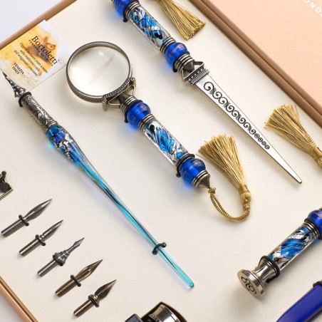 Komplettes Kalligraphie-Set aus Glas – Cornaro