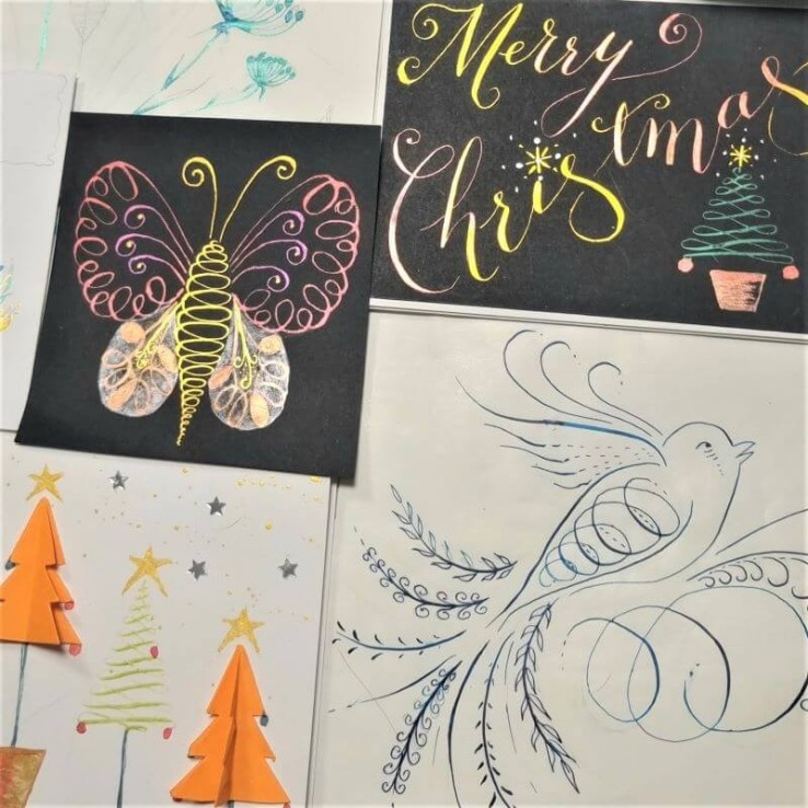 Florece la caligrafía divertida - en línea