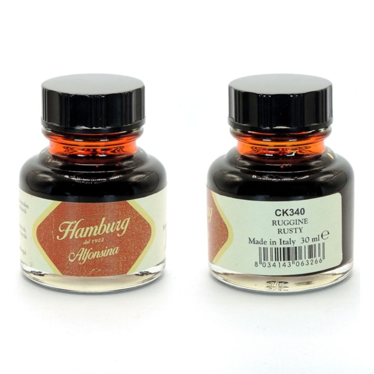 Hamburg Alfonsina - rust Italian calligraphy ink