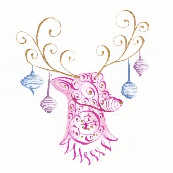 Weihnachtsspaß Kalligraphie Schnörkel 2025