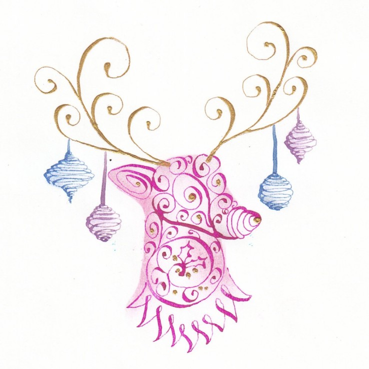 Weihnachtsspaß Kalligraphie Schnörkel 2025