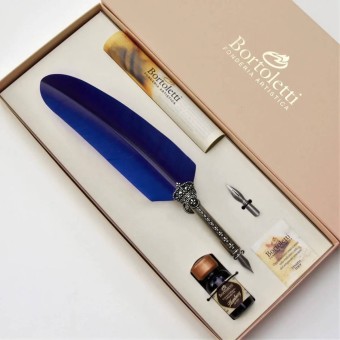 Köp Luxury Crown Feather Quill Calligraphy Gift Set
