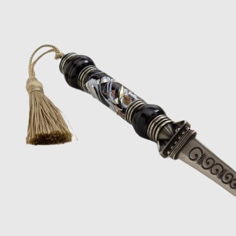 Bortoletti Alpaca-lasikirja avaaja Murano Silver Leaf Bead 2